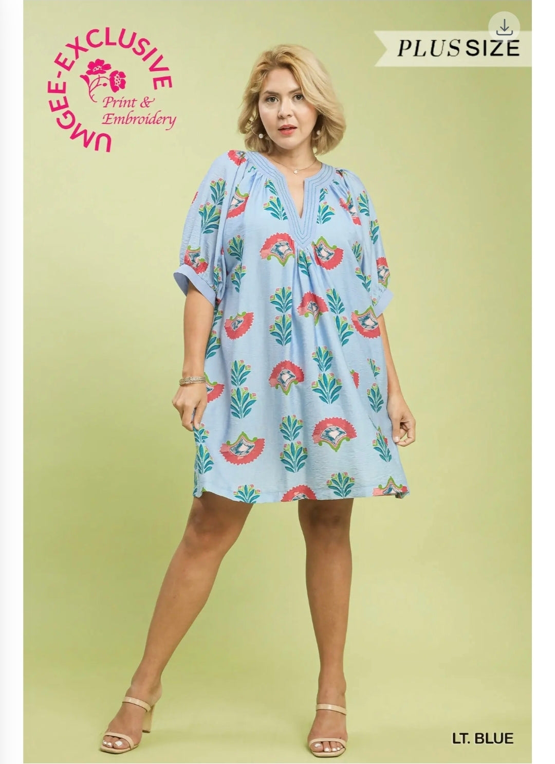 Abstract print mini dress