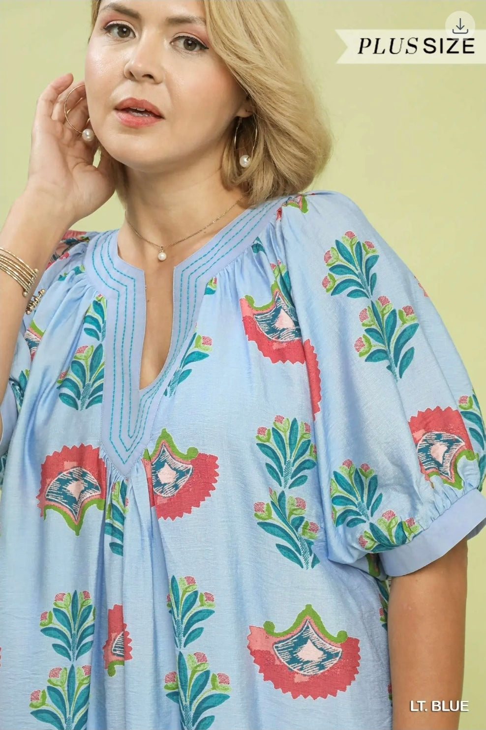 Abstract print mini dress