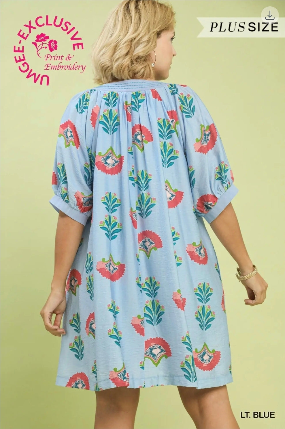 Abstract print mini dress