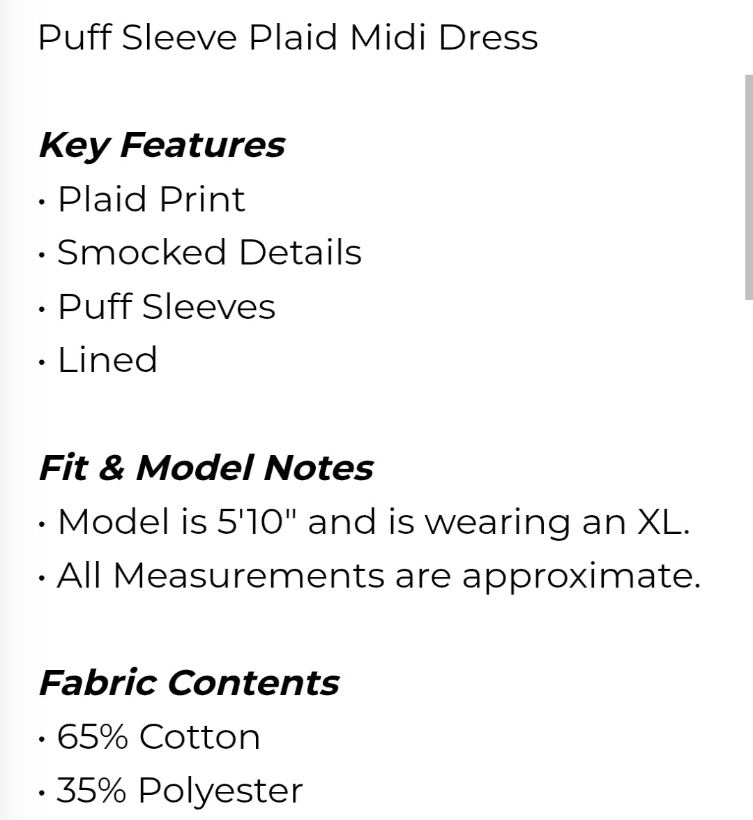 Puff sleeves midi dress