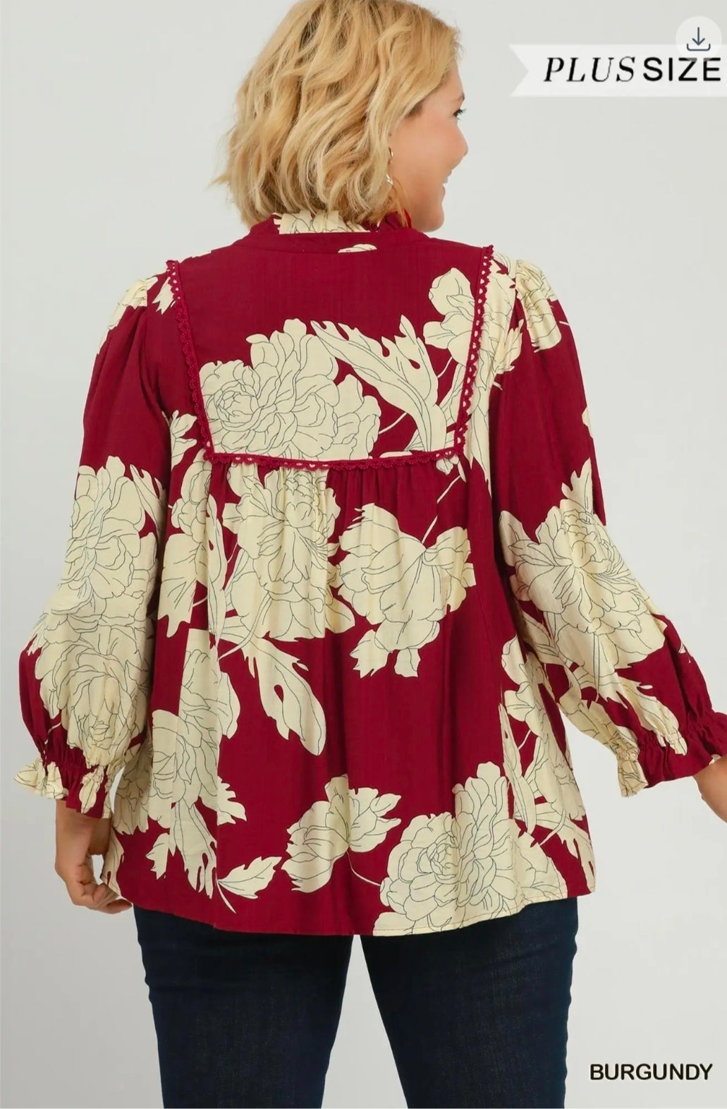 Floral smocked blouse