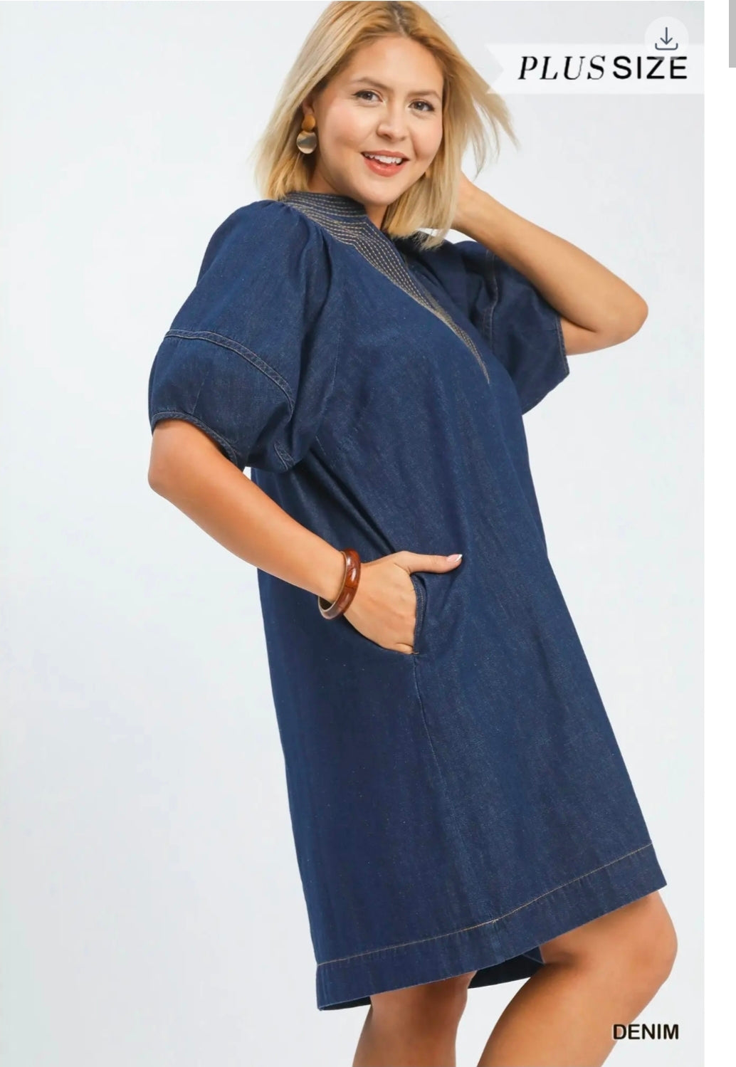 Denim mini dress